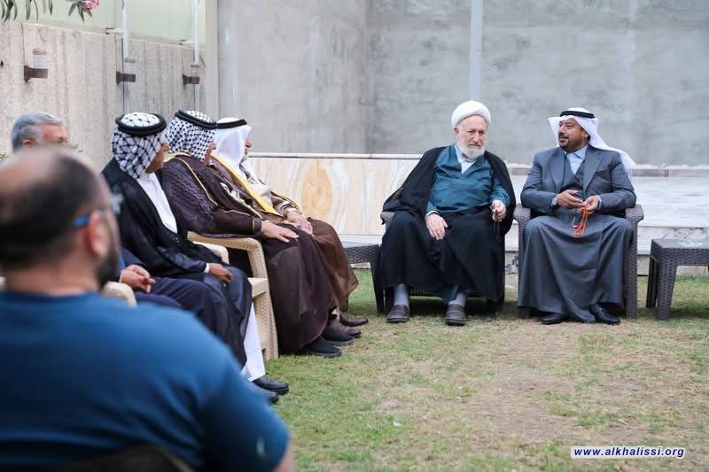 المرجع الخالصي في مضيف الياور ببغداد: تأكيدٌ على وحدة العراق ودور العشائر في صيانة الهوية الإسلامية والوطنية والقيم المجتمعية