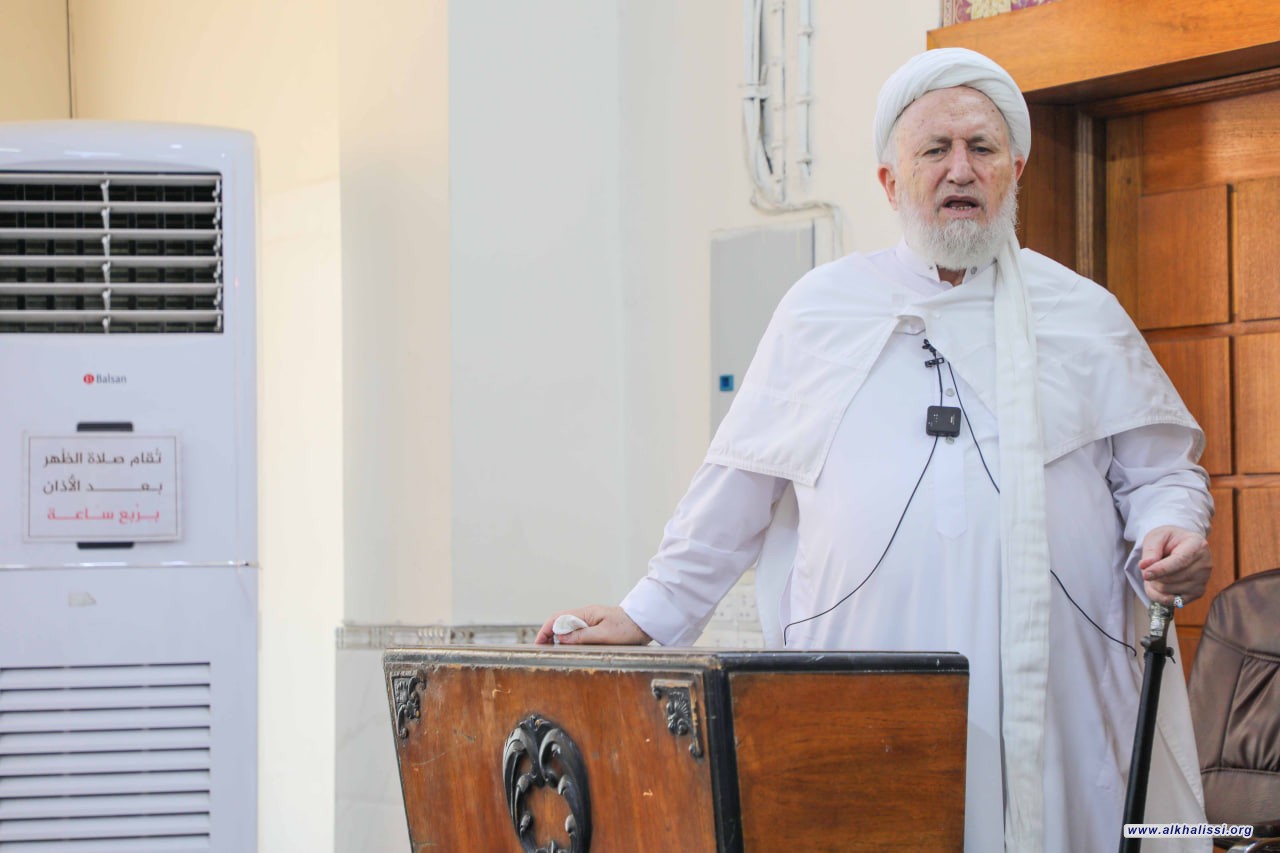 المرجع الخالصي: العراق منطلقٌ لبناء حضارة إسلامية إنسانية.. والتبعية والفتن تعرقلان نهوض الأمة