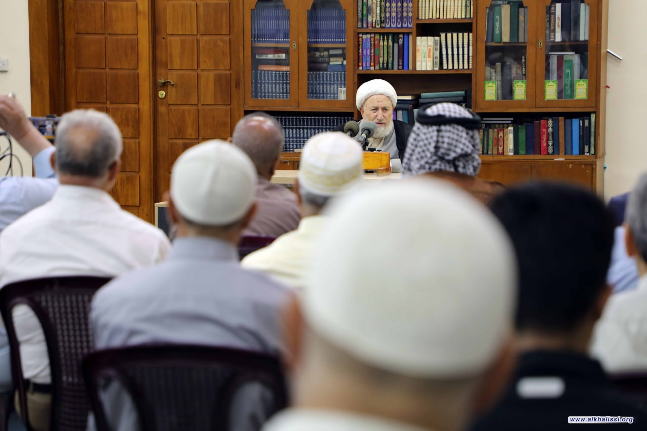 خلال ندوة ثقافية سياسية.. المرجع الخالصي يدعو إلى مؤتمر وطني جامع: السيادة بامتلاك القرار والثروة ورفض الإملاءات الخارجية
