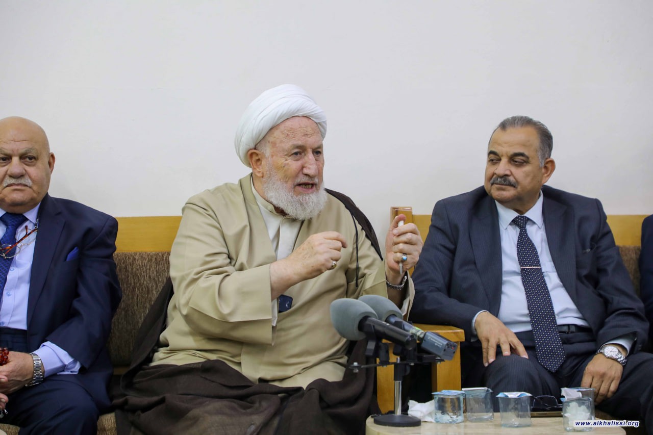المرجع الخالصي يدعو إلى مؤتمر وطني خلال شهر: العراق يحتاج كياناً مستقلاً وأغلبية وطنية تتجاوز الطائفية