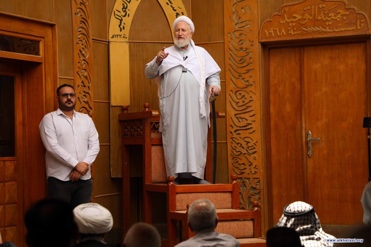 المرجع الخالصي: وحدة الأمة وتطبيقاتها العملية هي السلاح الأهم في مواجهة مشاريع الهيمنة الأمريكية والصهيونية