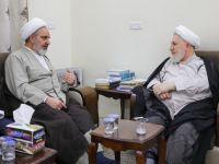 المرجع الخالصي ونائب رئيس الهيئة العلمائية في سوريا في سوريا يؤكدان وحدة الموقف في مواجهة العدوان الصهيوني ودعم التعاون بين الشعبين العراقي والسوري