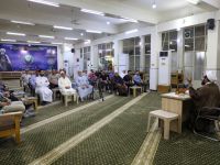 في ندوة بمدرسة الإمام الخالصي.. الشيخ قاسم الكعبي: صمود اليمن ودعم غزة بدّد أحلام الهيمنة الأمريكية، والمرجع الخالصي يدعو لوقف حرب اليمن وبناء مشروع عراقي وطني موحّد